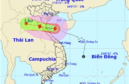 Bão số 2 đi theo hướng Tây từ Thanh Hóa đến Hà Tĩnh, gió giật cấp 11-12 